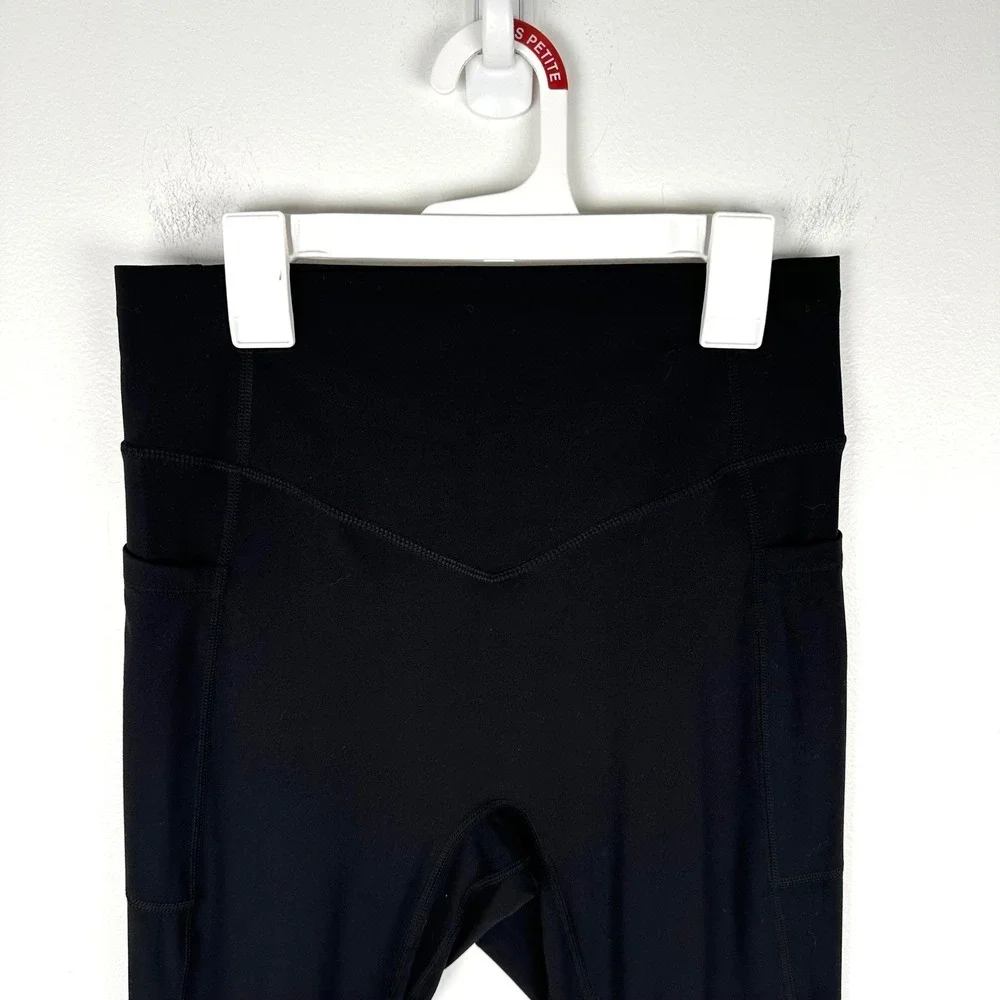 Halara UltraSculpt High Waisted Scrunch Butt Lifting Leggings Pockets Black M
